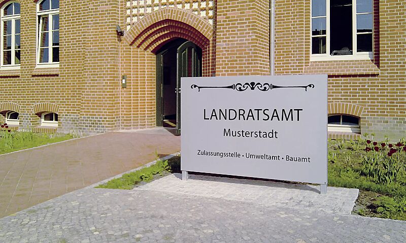 leit--und-orientierungsstele-guide__shoKAT0025472 Leit- und Orientierungsstele GUIDE in Edelstahloptik, Querformat