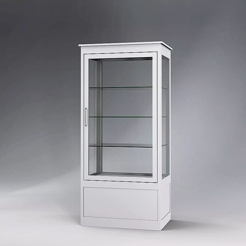 oeffentlicher-buecherschrank-embrun__shoKAT0074080 Öffentlicher Bücherschrank EMBRUN, Breite 900 mm, mit einteiliger Drehflügeltür, vorn öffnend, in RAL 9016 verkehrsweiß