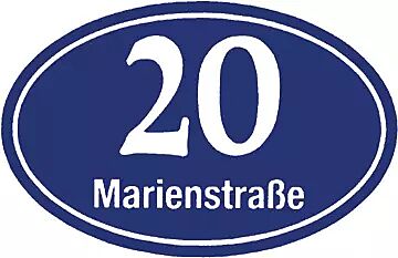 ovale-hausnummer--tuerschild__shoKAT0018135 2-zeilige Hausnummern / Türschilder auf Anfrage.