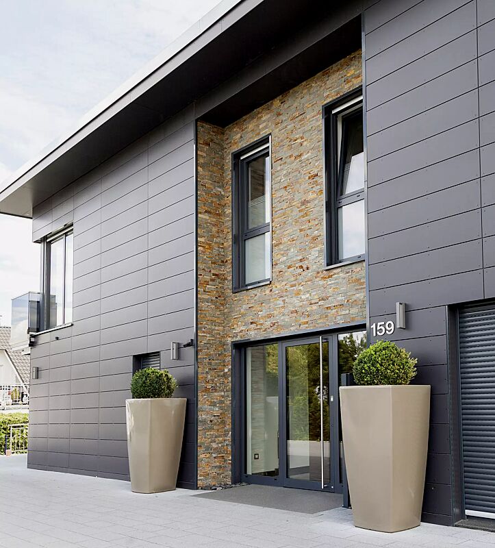 Pflanzbehälter BALI, Höhe 1100 mm, in clay ähnlich RAL 7006