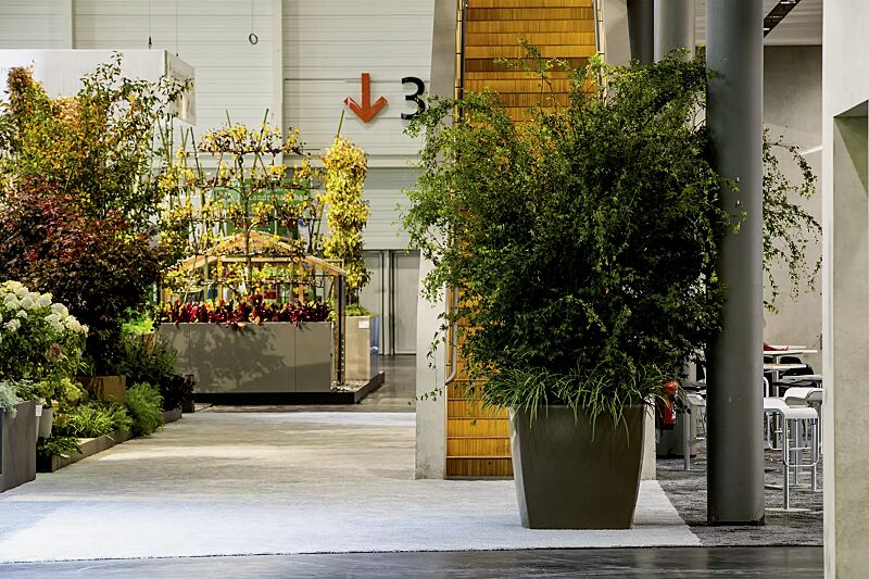 Pflanzbehälter DELHI in clay ähnlich RAL 7006