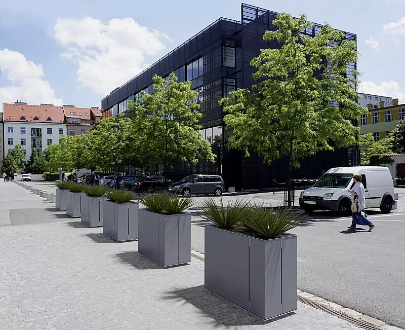 Pflanzbehälter MALAGENO, 1000 x 440 mm, in DB 703 eisenglimmer