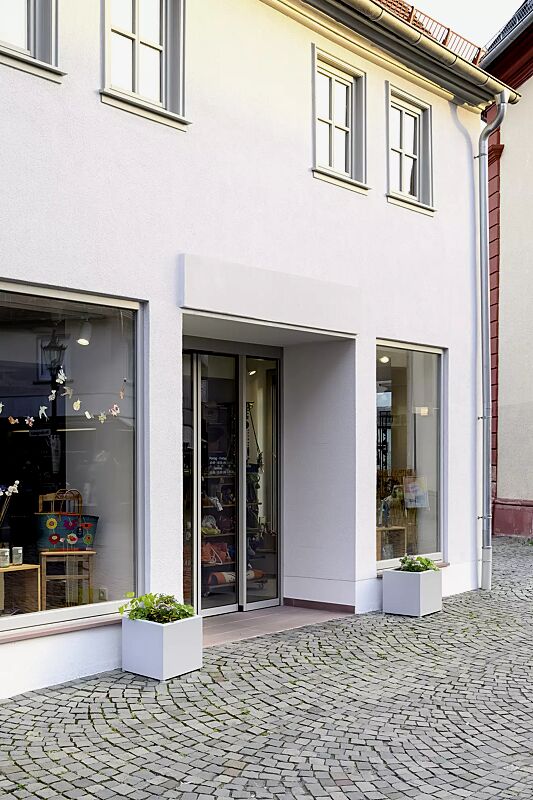 pflanzbehaelter-malout-new__shoKAT0076723 Pflanzbehälter MALOUT NEW, quadratisch, 35 Liter, Höhe 400 mm, Stahlteile in RAL 9006 weißaluminium