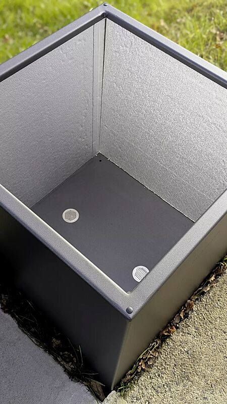 pflanzbehaelter-malout-new__shoKAT0077135 Pflanzbehälter MALOUT NEW, quadratisch, 248 Liter, Höhe 700 mm, Stahlteile in DB 703 eisenglimmer