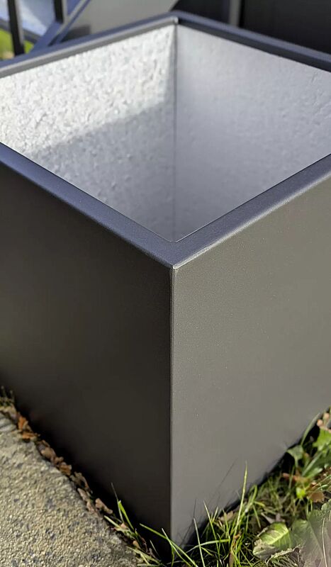 pflanzbehaelter-malout-new__shoKAT0077136 Pflanzbehälter MALOUT NEW, quadratisch, 248 Liter, Höhe 700 mm, Stahlteile in DB 703 eisenglimmer