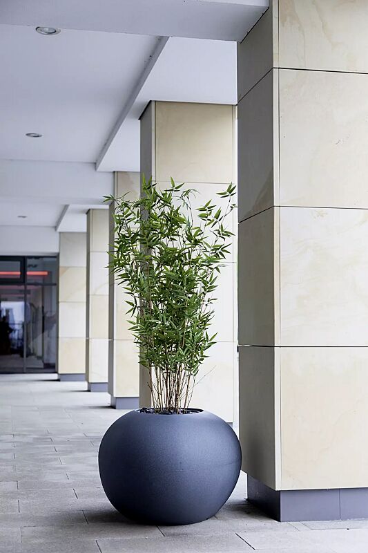 Pflanzbehälter MALUR, Höhe 490 mm, in granit dunkel