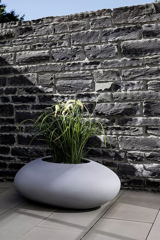 Pflanzbehälter MALUR, Höhe 390 mm, in granit hell