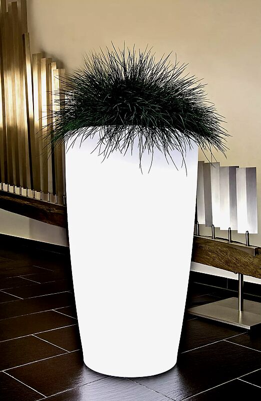 pflanzbehaelter-una__shoKAT0033167 Pflanzbehälter UNA-LIGHT, Höhe 900 mm, transluzent beleuchtet