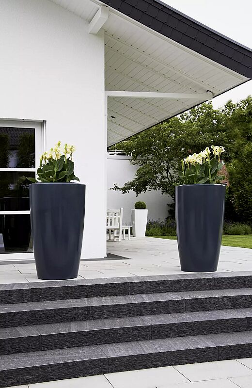 pflanzbehaelter-una__shoKAT0033172 Pflanzbehälter UNA, Höhe 1100 mm, in anthrazitgrau ähnlich RAL 7016