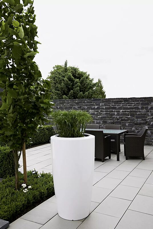 pflanzbehaelter-una__shoKAT0033181 Pflanzbehälter UNA, Höhe 1100 mm, in weiß ähnlich RAL 9003