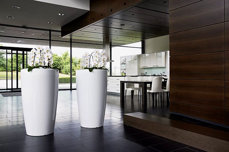 pflanzbehaelter-una__shoKAT0033185 Pflanzbehälter UNA, Höhe 1100 mm, in weiß ähnlich RAL 9003