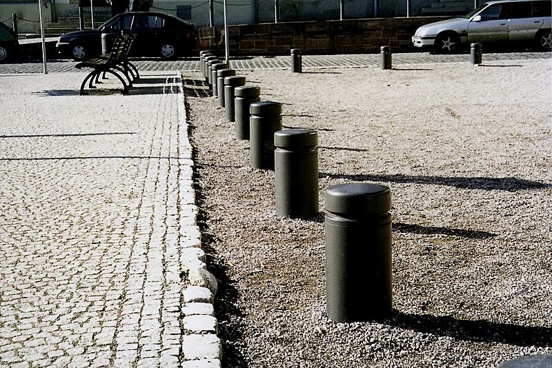 Poller BOULEVARD, Höhe 500 mm, in DB 703 eisenglimmer