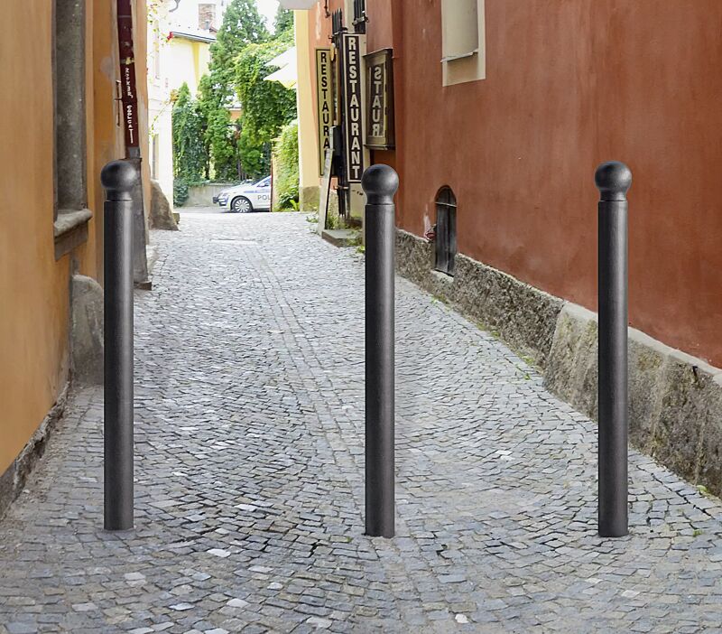 Poller BURMIT aus Aluminium, lackiert in anthrazitgrau