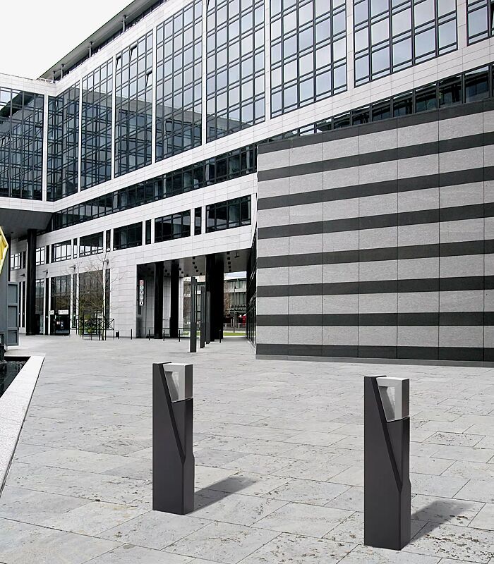 poller-intal__shoKAT0042873 Poller INTAL, Höhe 850 mm, Stahlteile in RAL 7016 anthrazitgrau, Beton beschichtet in graphit