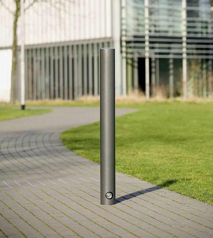 Poller JEREZ (3p-Technologie) ohne Rille, Verriegelung mittels Dreikantschraube, in DB 703 eisenglimmer