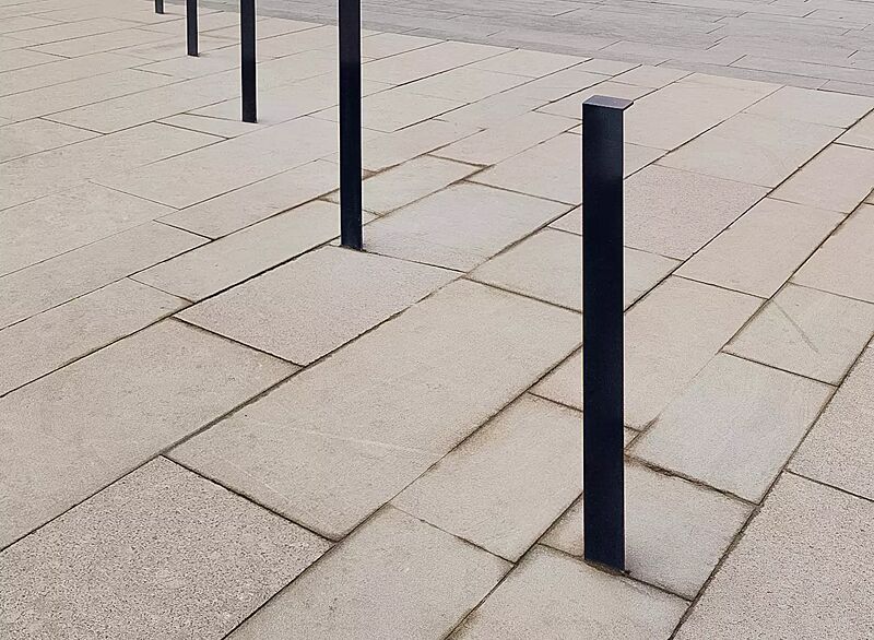 Poller LOT zum Aufdübeln bei -100 mm, in RAL 7016 anthrazitgrau