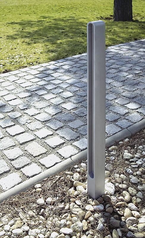 poller-mielon__shoKAT0033472 Poller MIELON zum Aufdübeln bei -100 mm, in RAL 9007 graualuminium