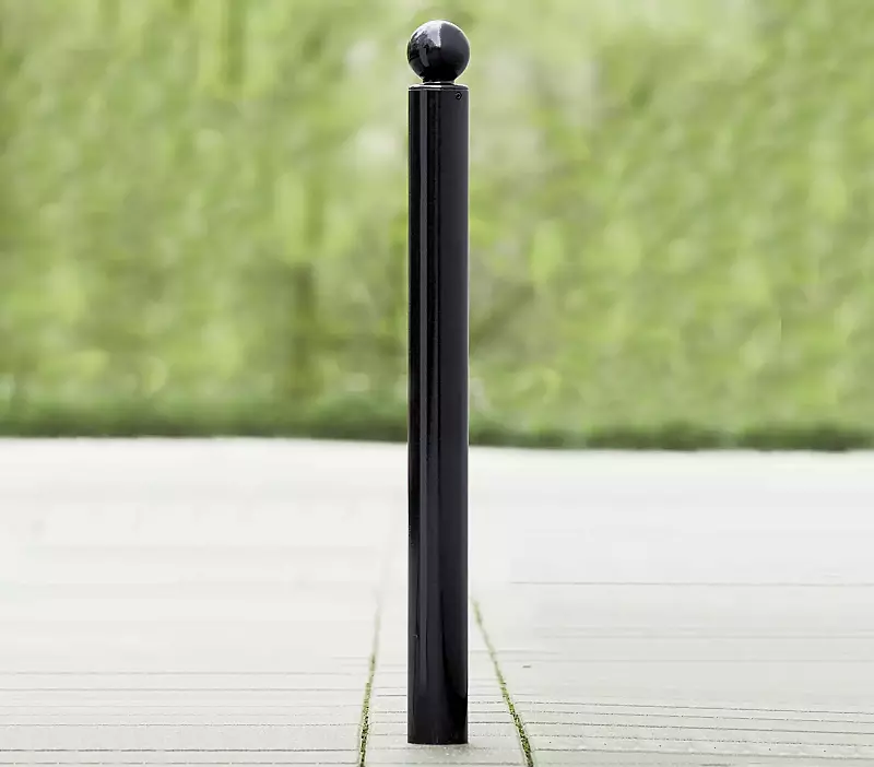 Poller PETALIT in RAL 7021 schwarzgrau