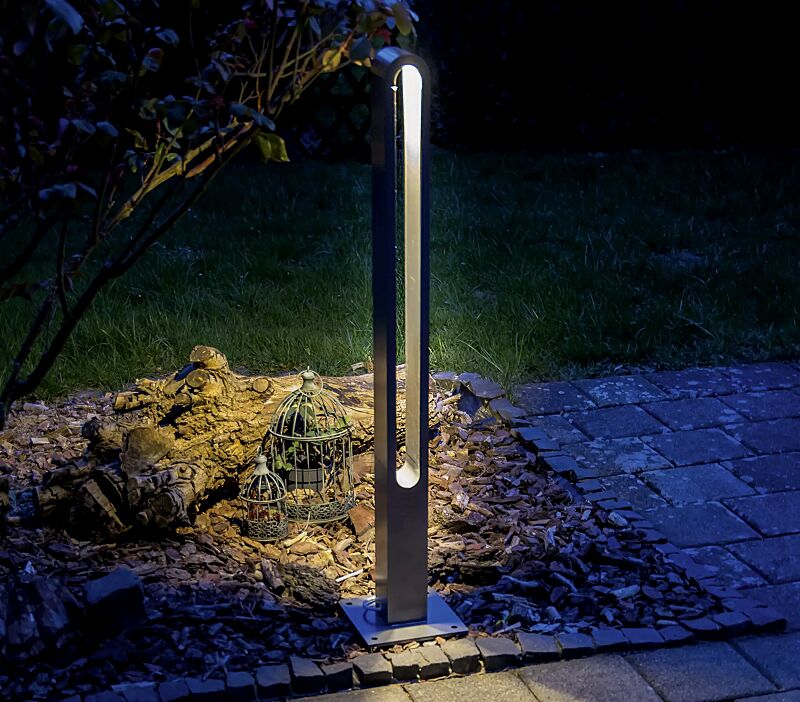 Pollerleuchte BARR mit Rundkopf, zum Aufdübeln