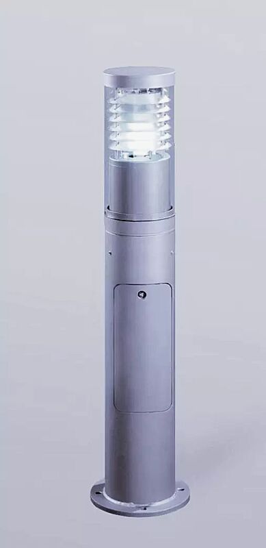 Pollerleuchte KLARA mit Masttür inkl. Kabelübergangskasten. Lichtaustritt umlaufend