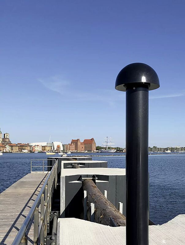 Pollerleuchte TIGERY, Höhe 1000 mm, in RAL 7021 schwarzgrau