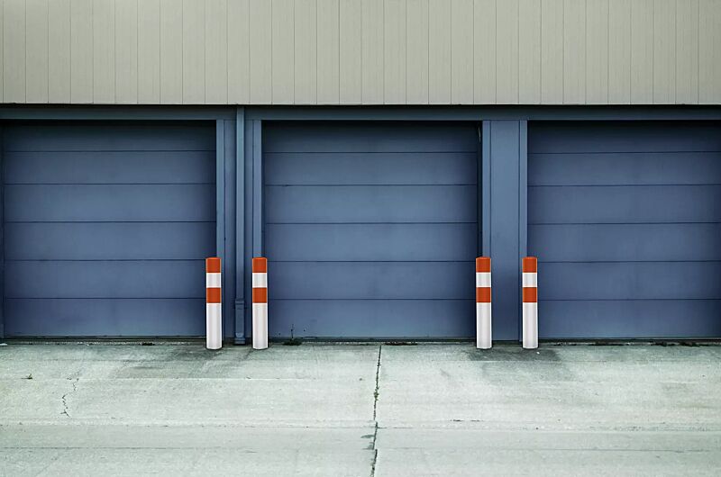 Rammschutzpoller BESKYT zum Aufdübeln, Ø 194 mm, rot-weiß kunststoffbeschichtet