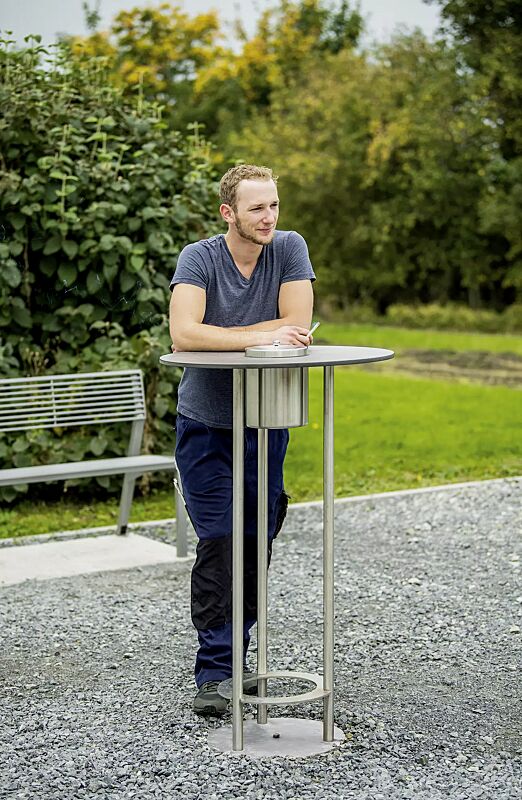 Raucherstehtisch BLACKPOOL, Edelstahl