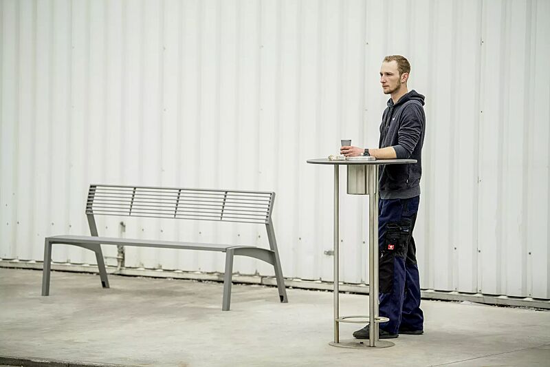 Raucherstehtisch BLACKPOOL, Edelstahl