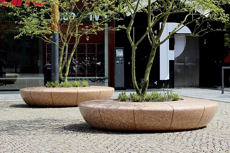 rundbank-olimpo__shoKAT0056761 Rundbank OLIMPO aus rekonstituiertem Marmor geschliffen, in veronarot