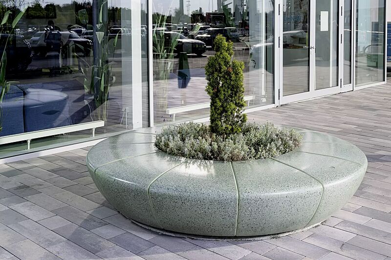 rundbank-olimpo__shoKAT0071421 Rundbank OLIMPO aus rekonstituiertem Marmor geschliffen, in grün alpi