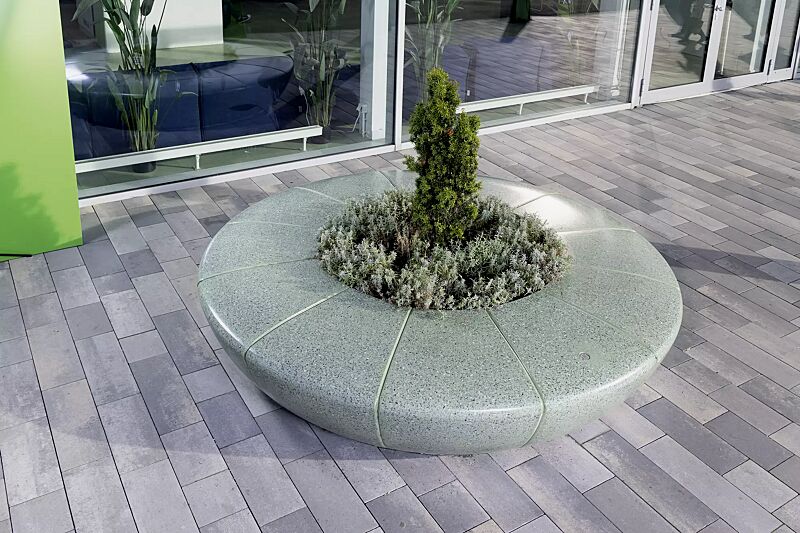 rundbank-olimpo__shoKAT0071422 Rundbank OLIMPO aus rekonstituiertem Marmor geschliffen, in grün alpi