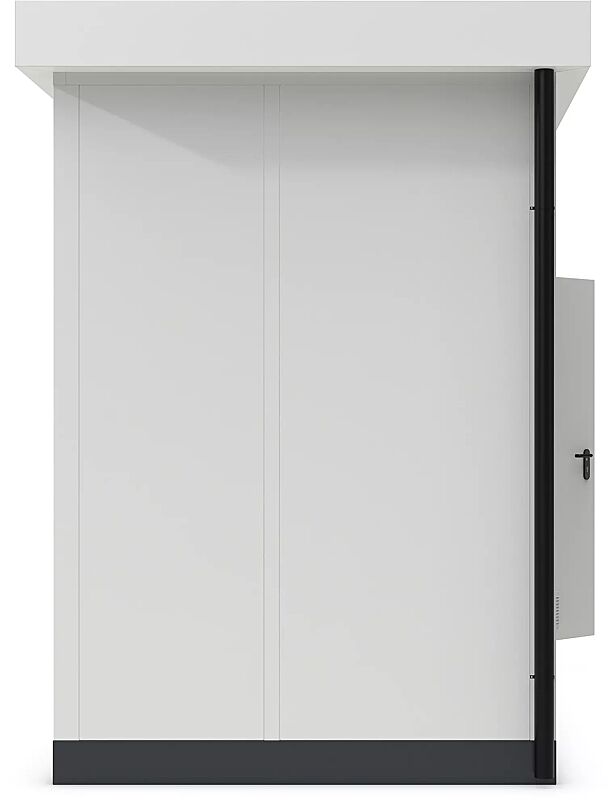 sanitaercontainer-leporis__shoKAT0077089 Sanitäranlage LEPORIS zur Nutzung als Fahrertoilette, Dachbreite x Dachtiefe 1955 mm x 2655 mm, Stahlkonstruktion in RAL 9006 weissaluminium