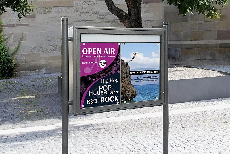 Schaukasten BOULEVARD 83, Ausführung einseitig