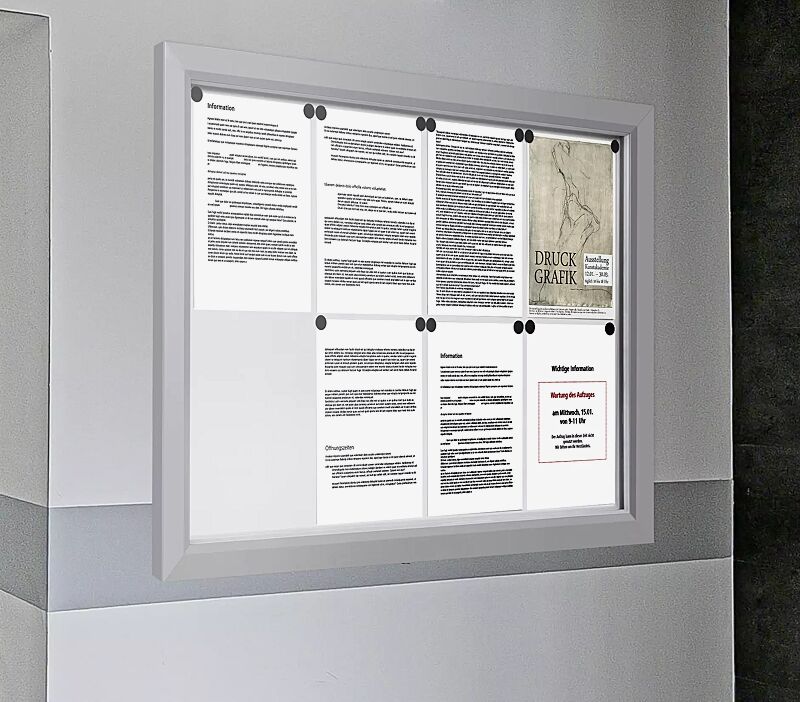 Schaukasten NEFFES, Querformat, für 8 x DIN A4