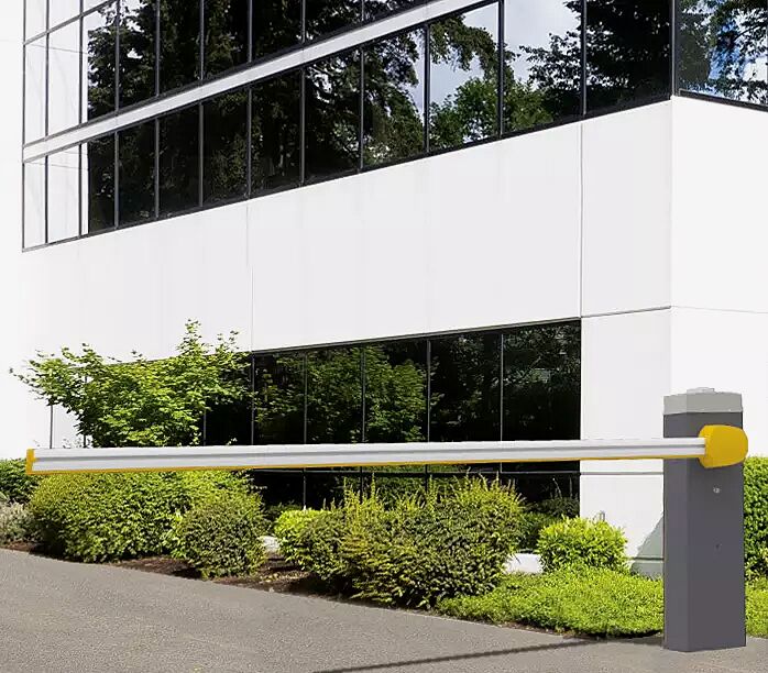 Schrankenanlage VANNES, ovaler Schrankenbaum, mit LED-Blinkleuchte (Zubehör)Schrankenanlage VANNES, Komplett-Set, Absperrbreite 2,80 m, ovaler Schrankenbaum, mit LED-Blinkleuchte (Zubehör)