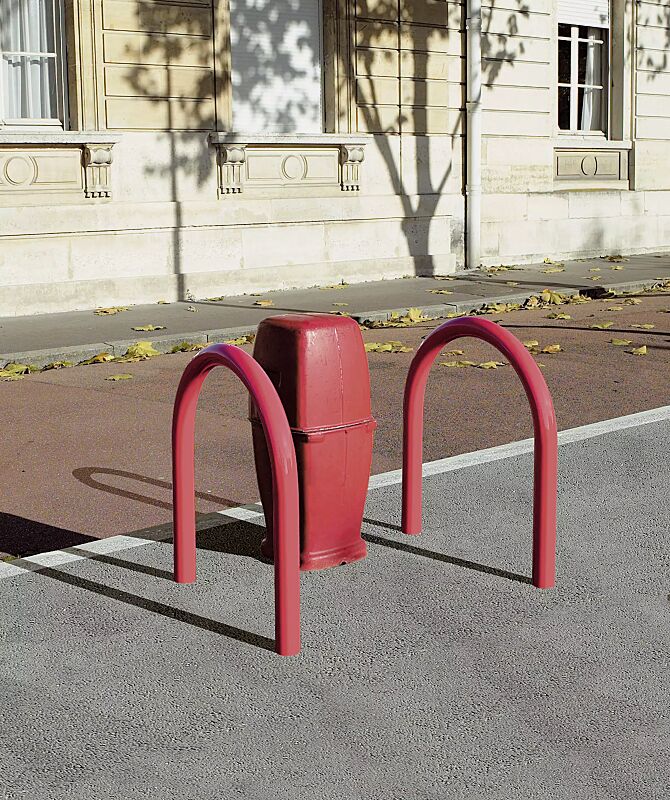 2 Schutzbügel NEEDLE, in RAL 3020 verkehrsrot