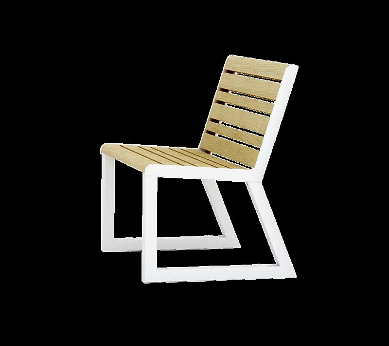 sitz-mantua__shoKAT0072372 Sitz MANTUA mit Rückenlehne, Aluminium in natürlichem Eschenholzoptik-Effekt, Stahlteile in RAL 9003 signalweiß