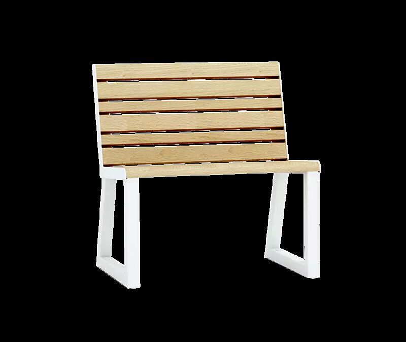 sitz-mantua__shoKAT0072373 Sitz MANTUA mit Rückenlehne, Aluminium in natürlichem Eschenholzoptik-Effekt, Stahlteile in RAL 9003 signalweiß