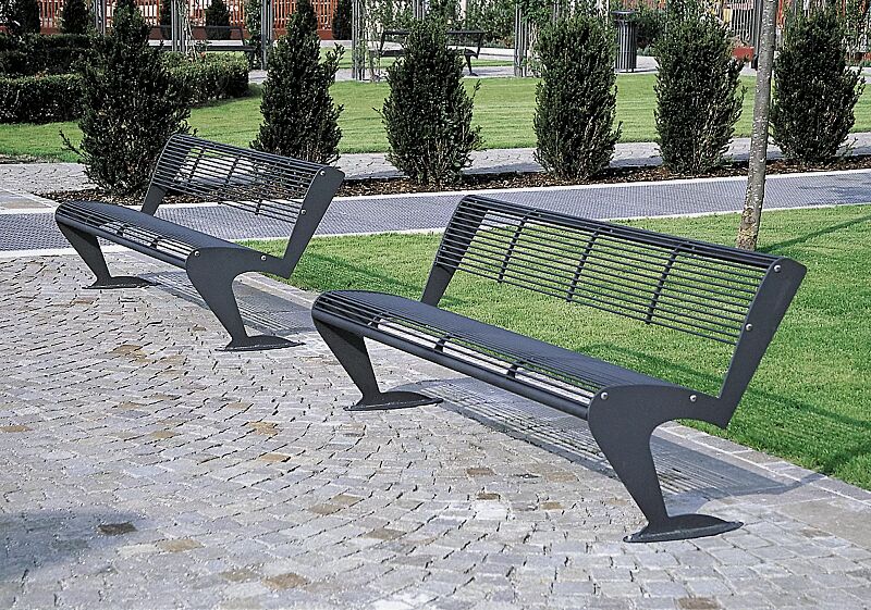 sitzbank-albatros__shoKAT0016726 Sitzbank ALBATROS mit Rückenlehne, in RAL 7016 anthrazitgrau