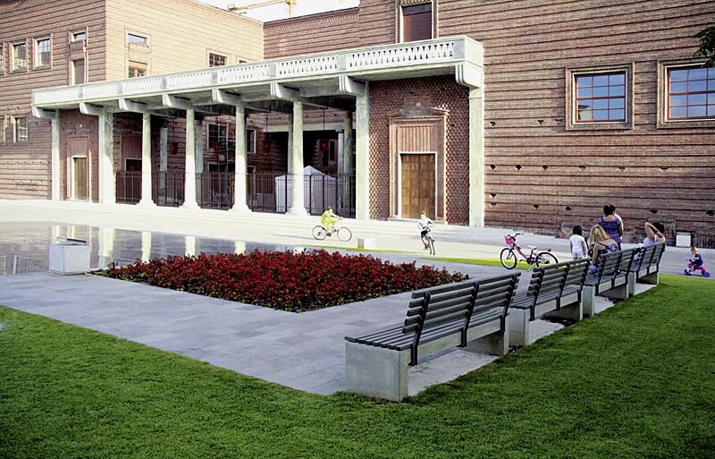 sitzbank-andromeda__shoKAT0037466 ANDROMEDA WOOD mit Rückenlehne, mit Kiefernholzbelattung, Beton in naturweiß - 18