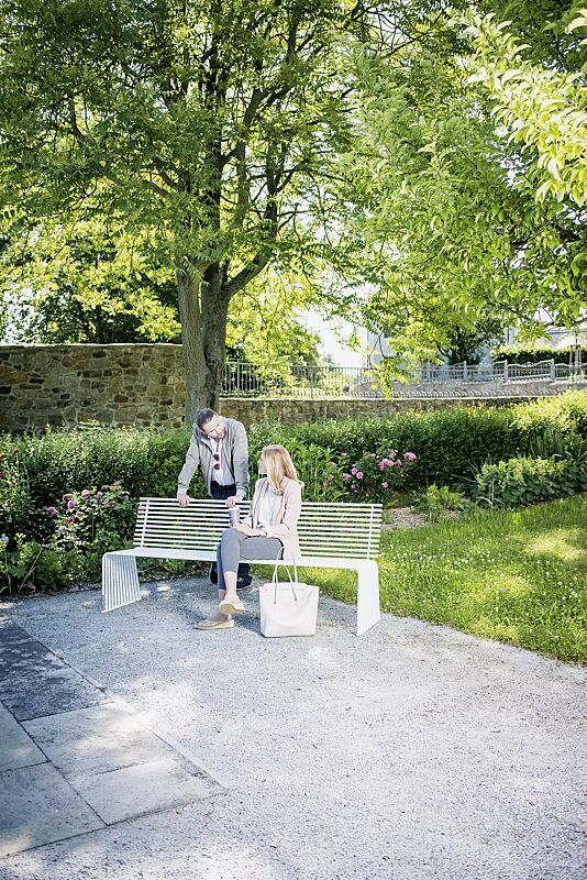 sitzbank-anzio__shoKAT0059625 Sitzbank ANZIO mit Rückenlehne, gerade, in RAL 9003 signalweiß