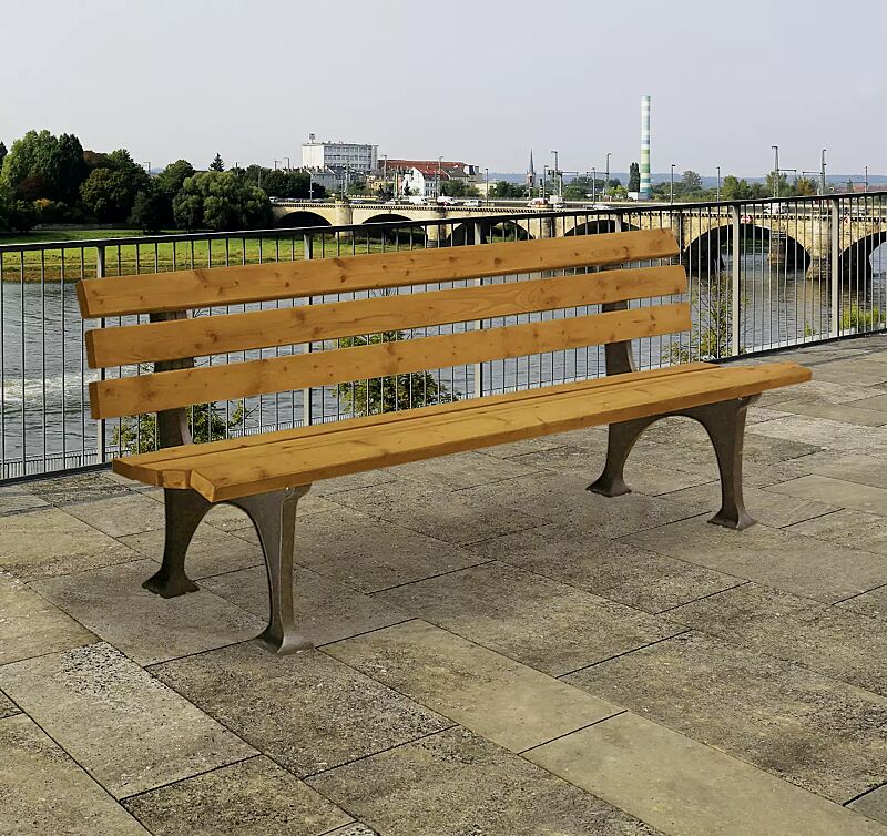 Sitzbank BOLOGNA mit Eschenholzbelattung