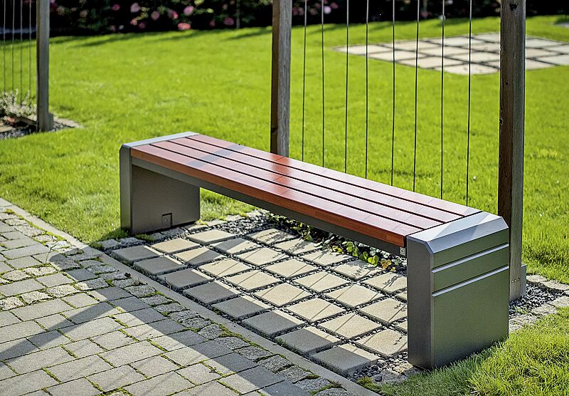 sitzbank-brno__shoKAT0069204 Sitzbank BRNO ohne Rückenlehne, Stahlteile in RAL 7021 schwarzgrau, Beton beschichtet in hellem graphit