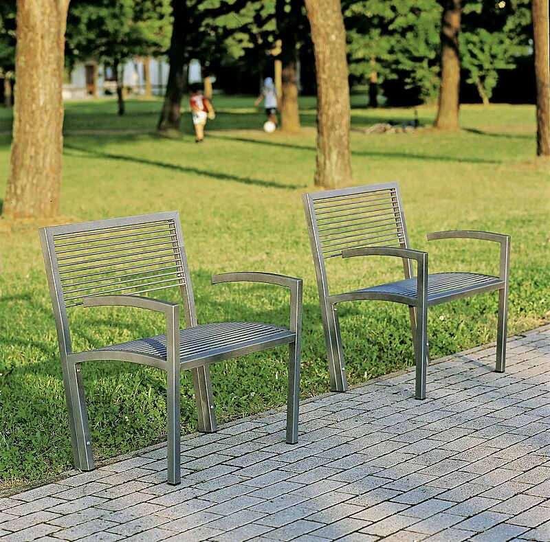 Sitzbank CAMILLA mit Rückenlehne und Armlehnen