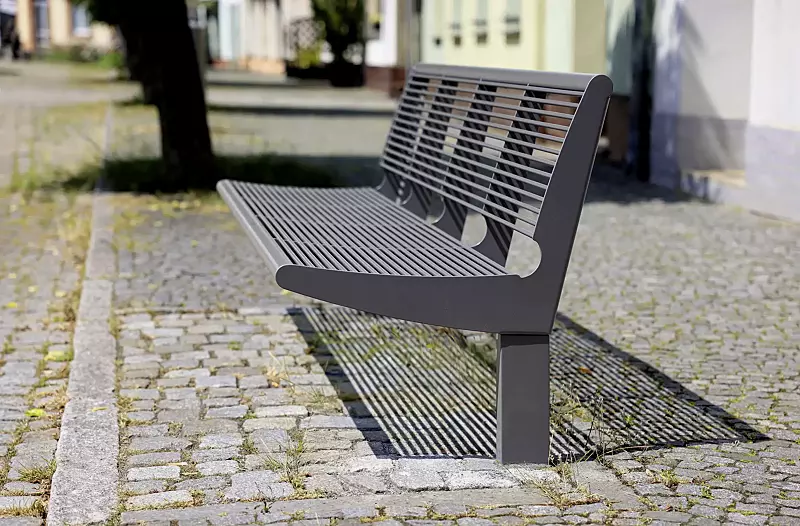 sitzbank-carpi__shoKAT0077119 Sitzbank CARPI mit Rückenlehne, gerade, Breite 1800 mm, mit Auftragsbezogener Anpassung pulverbschichtet in DB702