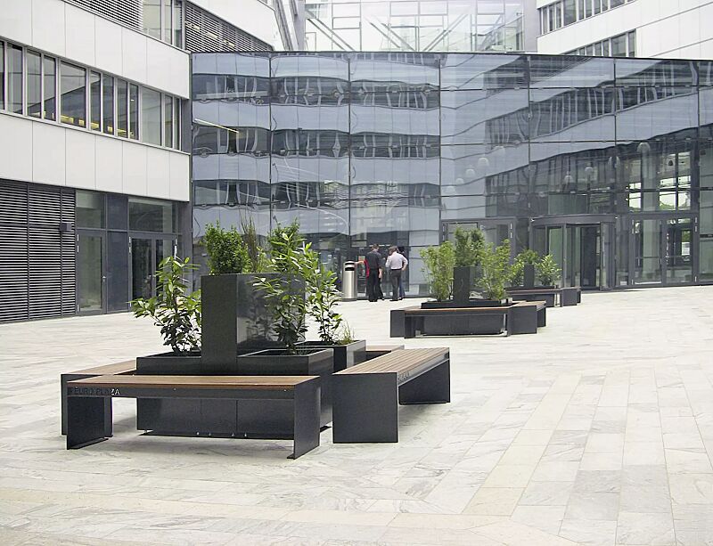 sitzbank-cima__shoKAT0022207 Sitzbank CIMA ohne Rückenlehne, mit Hartholzbelattung, Stahlteile in RAL 7016 anthrazitgrau