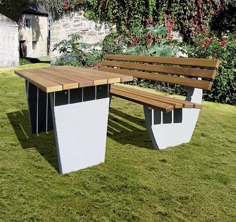 sitzbank-genova__shoKAT0002809 Sitzbank und Tisch GENOVA mit Kambalaholzbelattung, lasiert