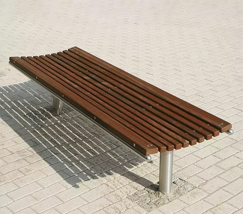 sitzbank-loano__shoKAT0064769 Sitzbank LOANO aus Edelstahl, mit Kambalaholzbelattung