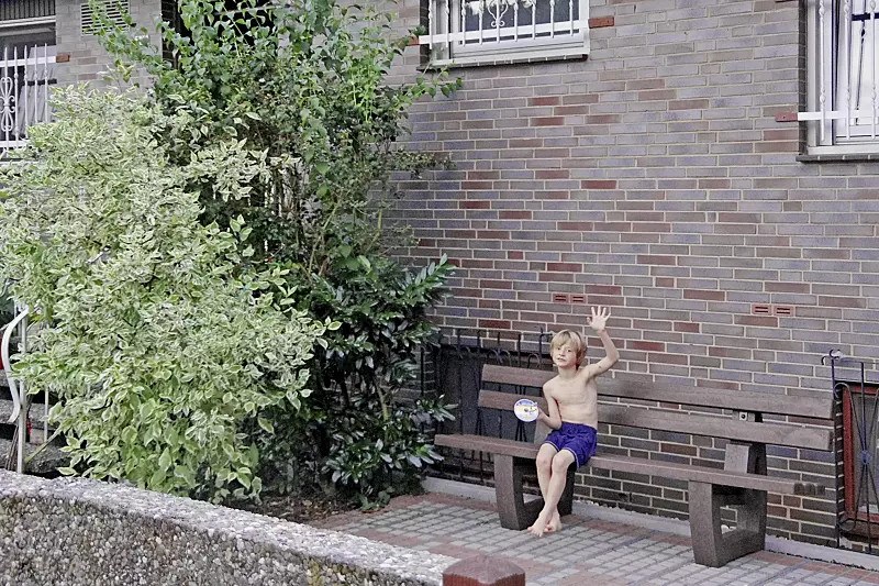 sitzbank-matera__shoKAT0031228 Sitzbank MATERA mit Rückenlehne, aus Recycling-Kunststoff in braun