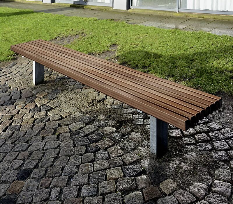 Sitzbank NORS zum Einbetonieren, Stahlteile feuerverzinkt